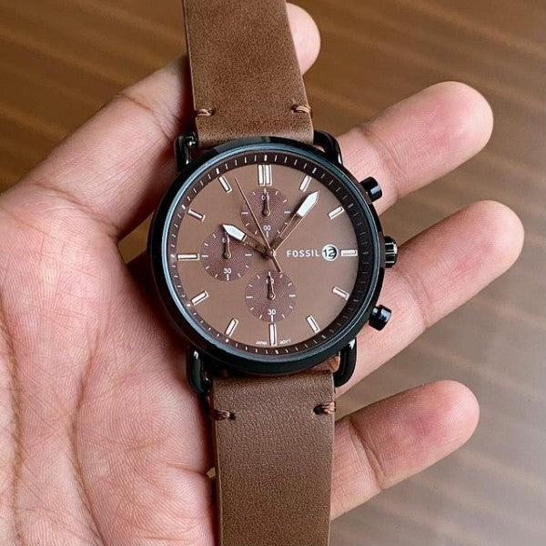 WG Fossiil Chronograph –  Brown Leather Edition