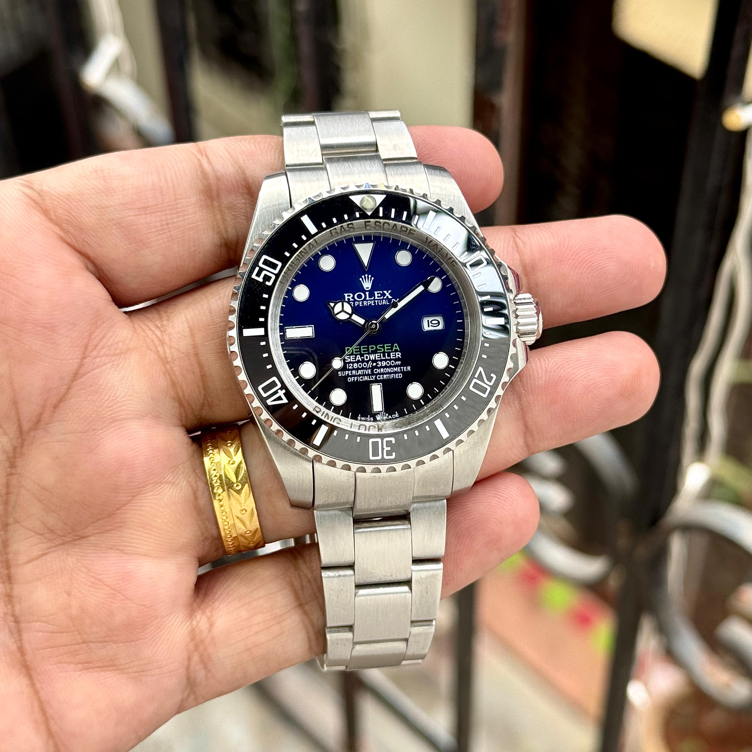 RLX GMT 2 Watch silver black blue