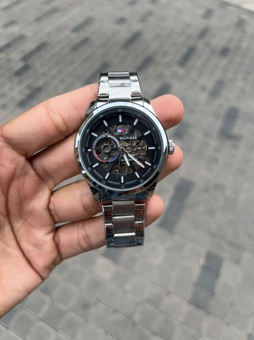 WG Tommy Hilfige_r silver Black Automatic Watch