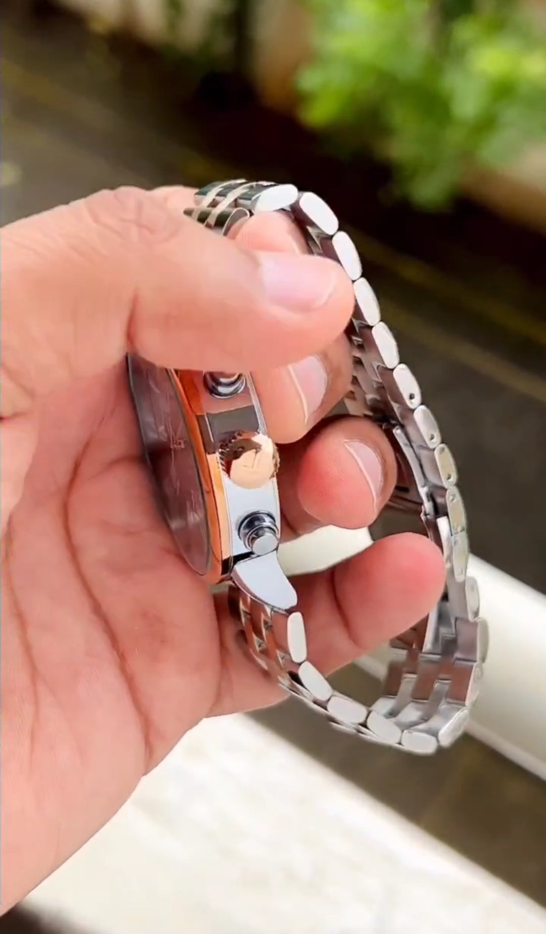 Tissot premium chain watch silver Rose Gold